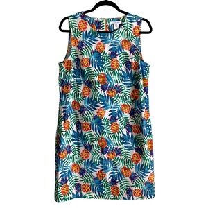 Tabitha Webb Tropical Pineapple Print Sleeveless Mini Dress